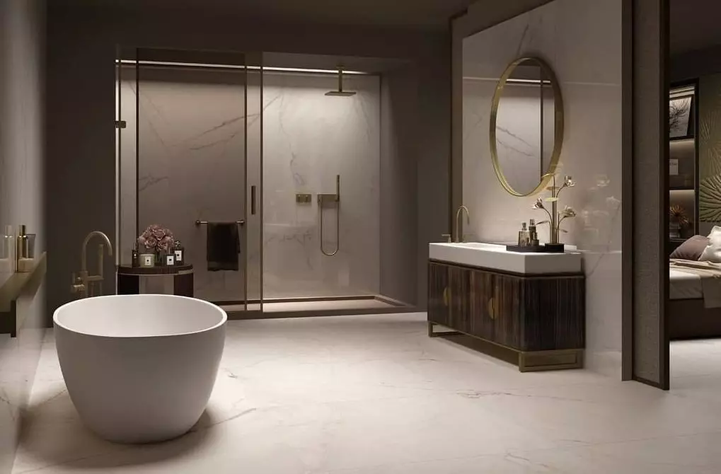 Design de banheiro com chuveiro e banho: Idéias interiores em 75 fotos - IVD.RU 4108_18