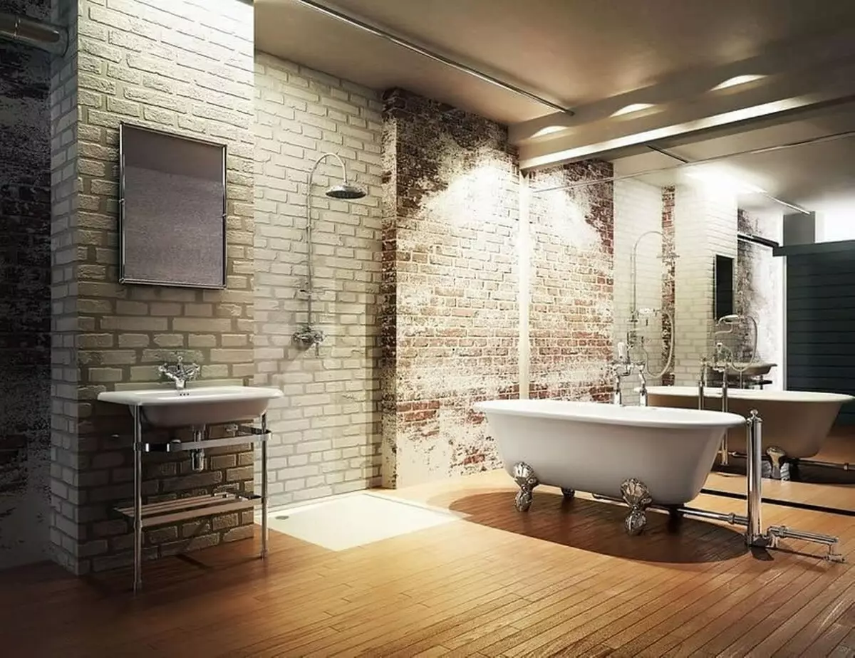 शॉवर आणि बाथसह स्नानगृह डिझाइन: 75 फोटोंवर इंटीरियर कल्पना - आयव्हीडी.आरयू 4108_25