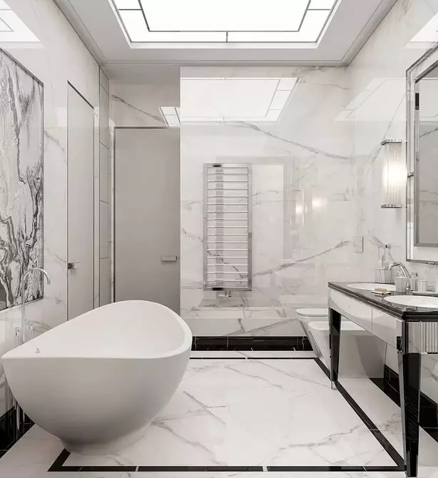 नुहाउने र स्नान को साथ बाथरूम डिजाइन: counteres 75 फोटोहरू - IVD.RU 4108_46