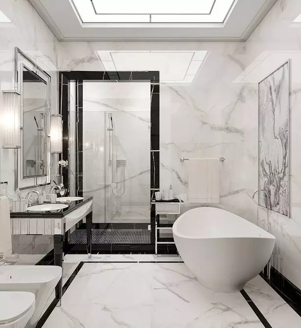 शॉवर आणि बाथसह स्नानगृह डिझाइन: 75 फोटोंवर इंटीरियर कल्पना - आयव्हीडी.आरयू 4108_47
