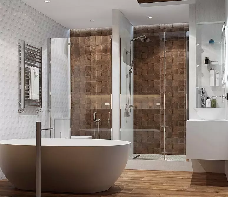 Design de banheiro com chuveiro e banho: Idéias interiores em 75 fotos - IVD.RU 4108_49