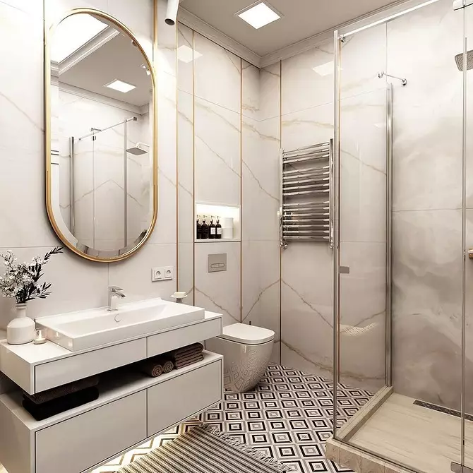 नुहाउने र स्नान को साथ बाथरूम डिजाइन: counteres 75 फोटोहरू - IVD.RU 4108_50