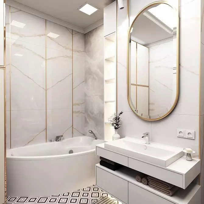 शॉवर आणि बाथसह स्नानगृह डिझाइन: 75 फोटोंवर इंटीरियर कल्पना - आयव्हीडी.आरयू 4108_52