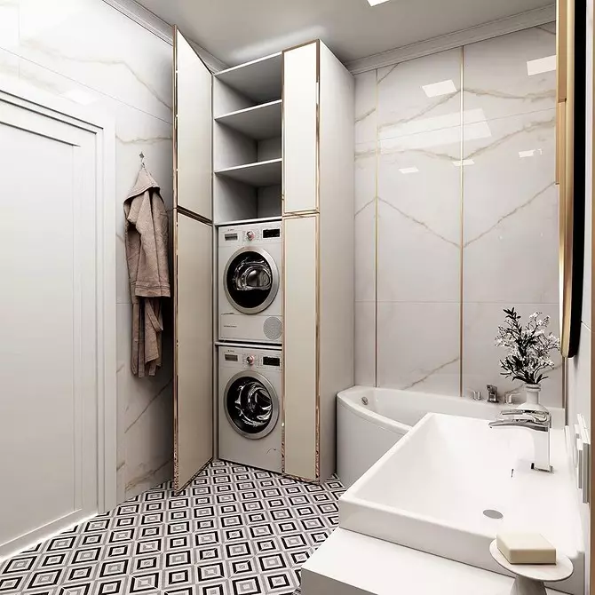 Design de banheiro com chuveiro e banho: Idéias interiores em 75 fotos - IVD.RU 4108_53