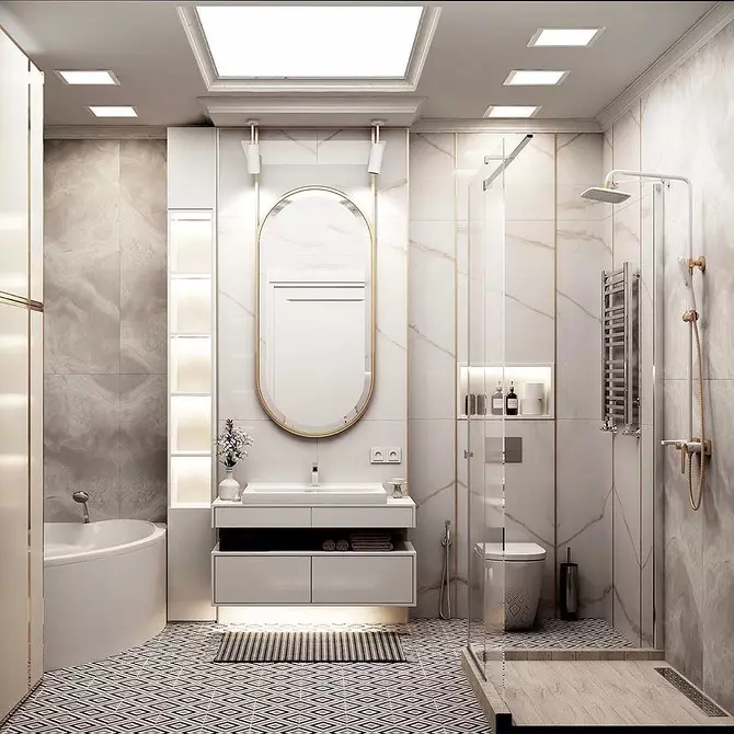 Diseño de baño con ducha y baño: ideas interiores en 75 fotos - IVD.RU 4108_55