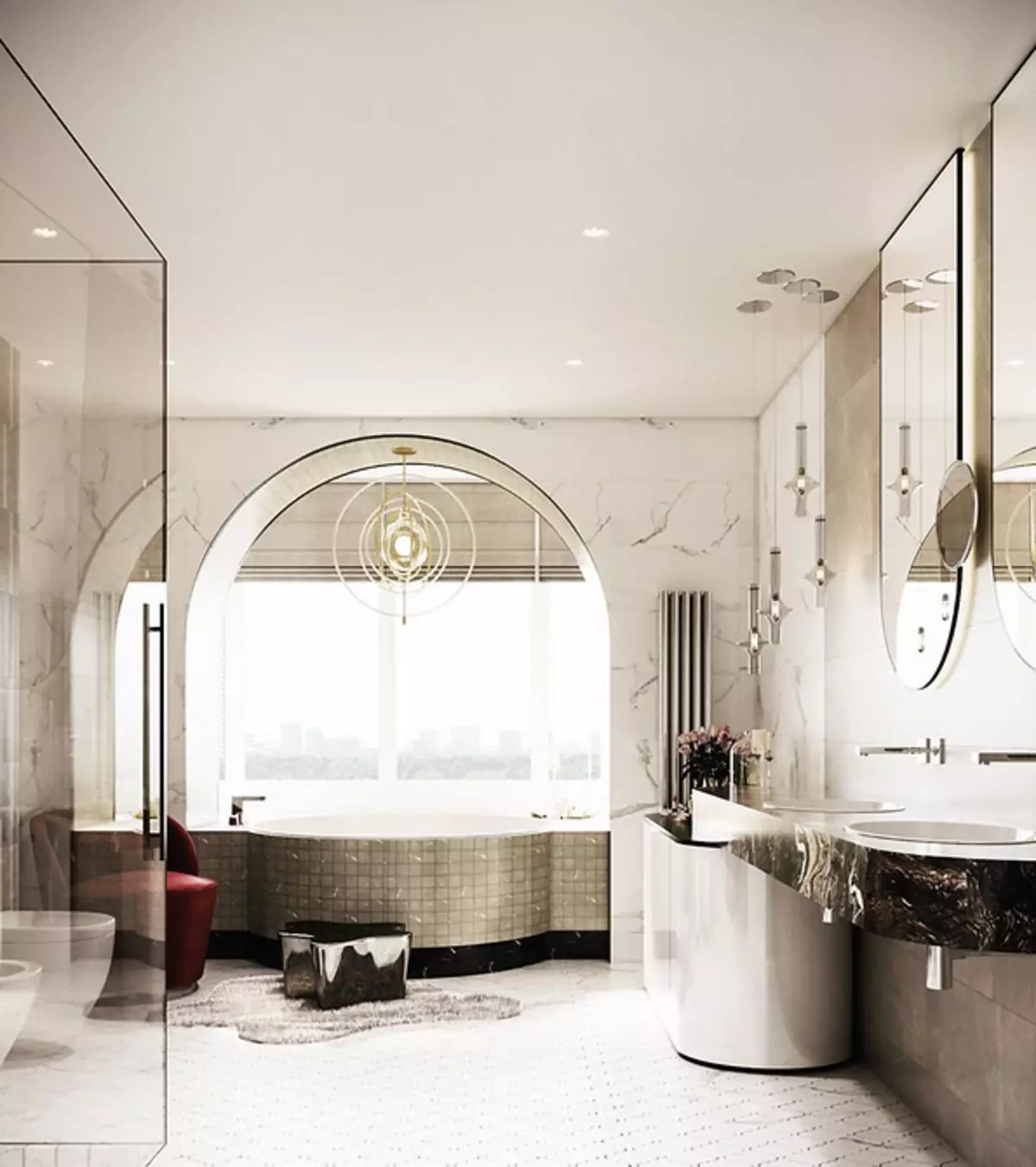 Design de salle de bain avec douche et baignoire: Idées intérieures sur 75 photos - IVD.RU 4108_59