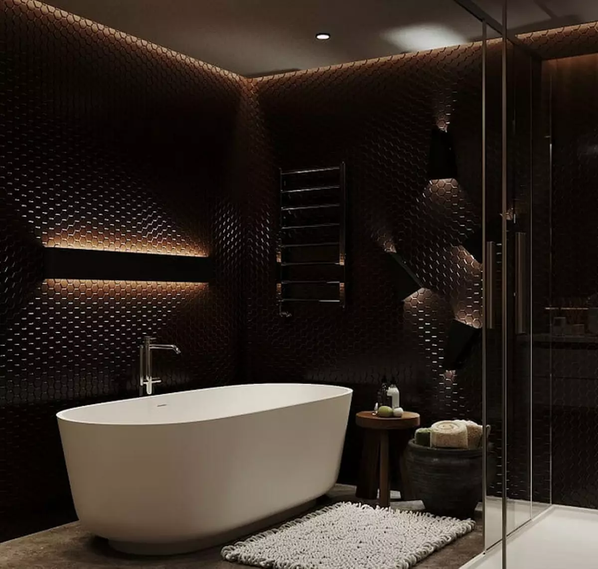 Diseño de baño con ducha y baño: ideas interiores en 75 fotos - IVD.RU 4108_74