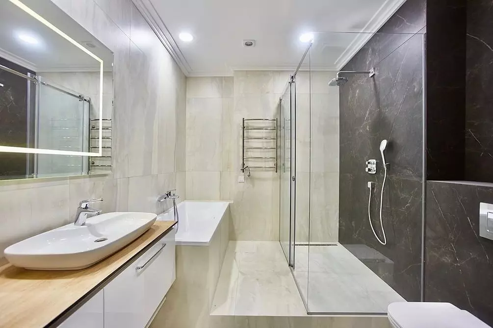 Deseño de baño con ducha e baño: ideas interiores en 75 fotos - IVD.RU 4108_79