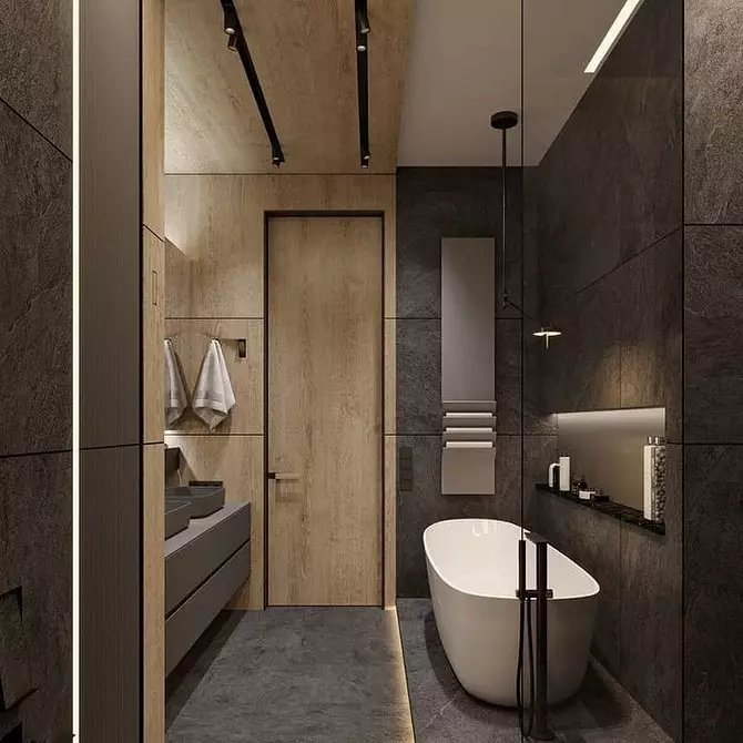 शॉवर आणि बाथसह स्नानगृह डिझाइन: 75 फोटोंवर इंटीरियर कल्पना - आयव्हीडी.आरयू 4108_81