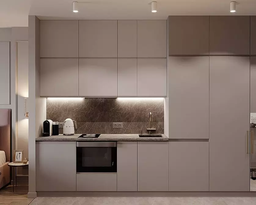 ما فضای آشپزخانه ترکیبی و راهرو را جمع آوری کردیم: قوانین طراحی و منطقه بندی 4265_106