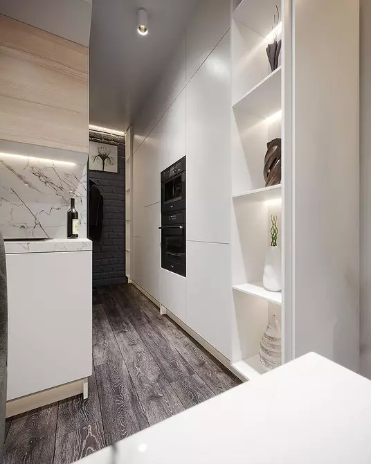 Mes parengiame kombinuotą virtuvės erdvę ir prieškambarį: dizaino ir zonavimo taisykles 4265_34