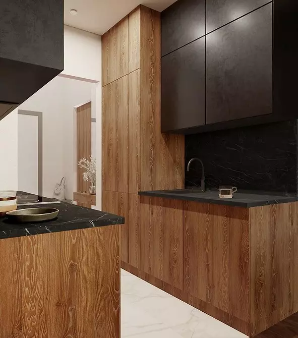 Vypracujeme kombinovaný kuchynský priestor a chodba: pravidlá pre dizajn a zoning 4265_35
