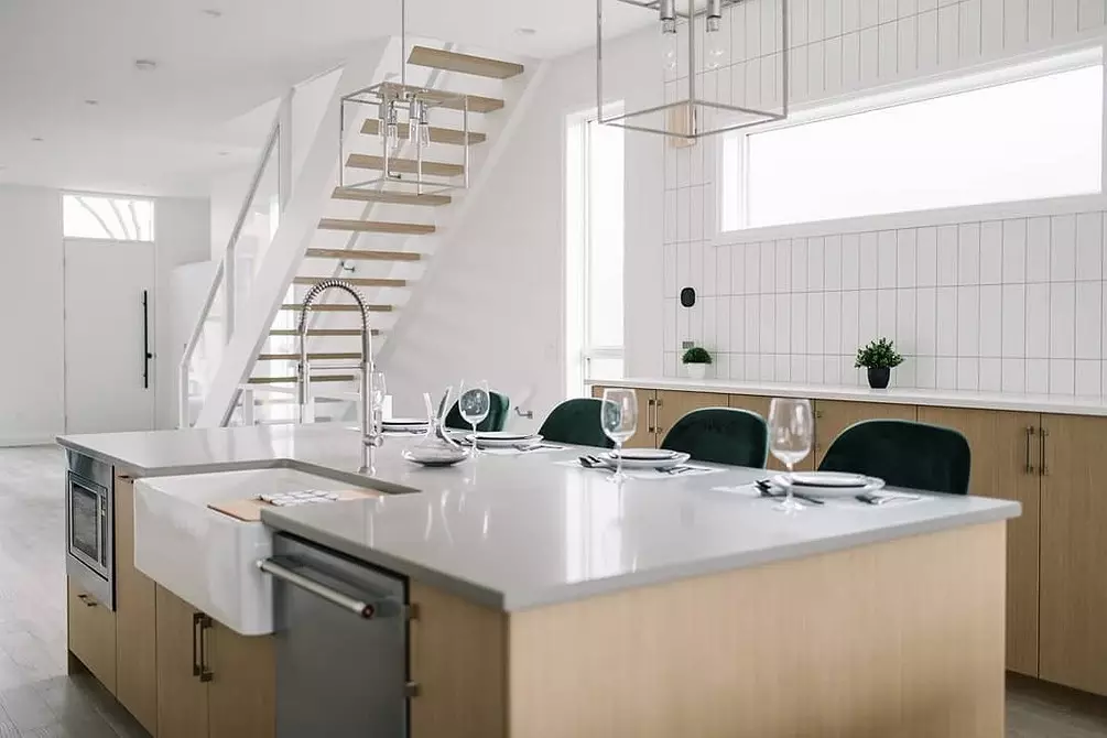 نضع مساحة المطبخ مجتمعة والممر: قواعد للتصميم والتقسيم 4265_63