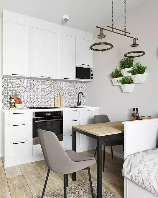 Elaborem espai combinat de cuina i passadís: normes per al disseny i la zonificació 4265_82