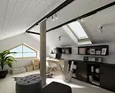 Ako vydať interiér podkrovie na Dachi s dvojitou alebo jednou strechou 4292_47