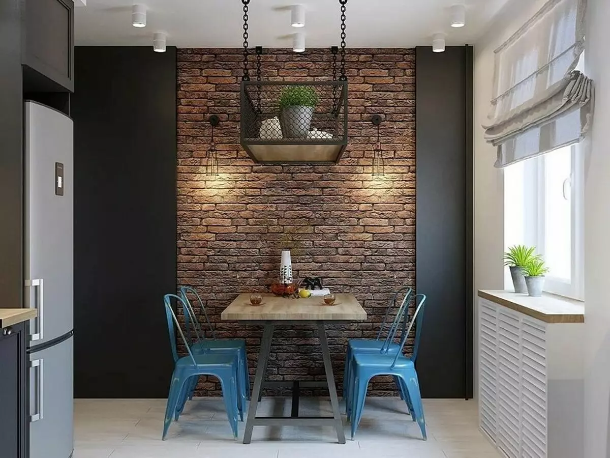 современная отделка стен на кухне фото