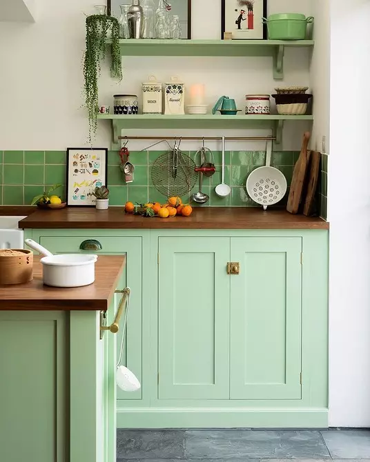 اختيار نويل: لون الفستق في المطبخ الداخلية (70 صورة) 4358_100