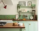 Небанал избор: фисташка боја во внатрешноста на кујната (70 фотографии) 4358_104
