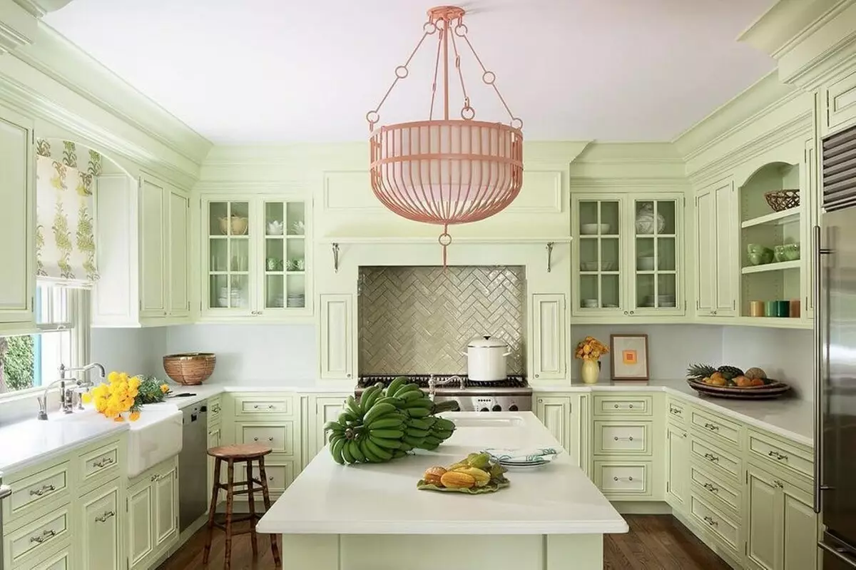 Nebanale Wahl: Pistazienfarbe in der Küche Interieur (70 Fotos) 4358_13