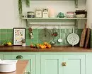 Nebanal Valg: Pistacien farve i køkkenet interiør (70 billeder) 4358_7
