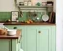 Nebanal Valg: Pistacien farve i køkkenet interiør (70 billeder) 4358_93
