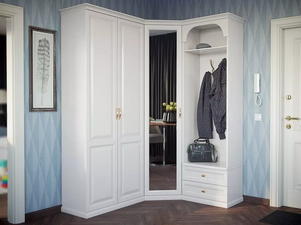 Hogyan csinálod magad a bútorok a folyosón, hogy elegáns és funkcionálisan legyen 4409_7
