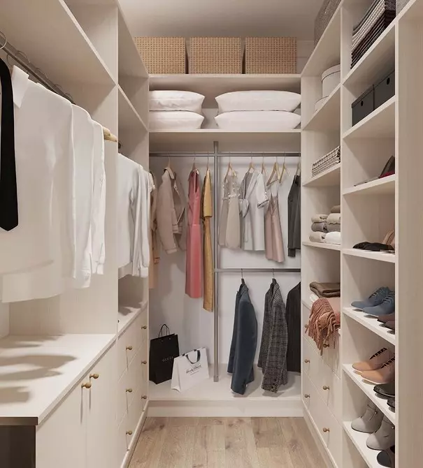 Kiekvienas svajonė yra drabužių spinta kambarys miegamajame: kaip organizuoti teisingai ir pritaikyti net mažo dydžio 4427_109