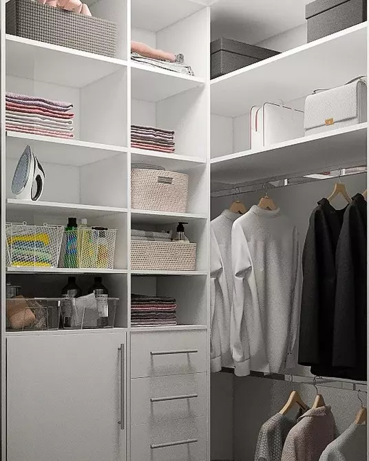 Kiekvienas svajonė yra drabužių spinta kambarys miegamajame: kaip organizuoti teisingai ir pritaikyti net mažo dydžio 4427_121