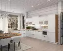 Како да ја планирате кујната од прозорецот во приватна куќа: Совети за 4 видови на прозорски отвори 4491_29