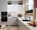 Sådan planlægger du køkkenet ved vinduet i et privat hus: Tips til 4 typer vinduesåbninger 4491_75