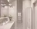 Kombinationen af ​​fliser i badeværelset: hvordan man kombinerer forskellige farver og fakturaer til et harmonisk interiør 4512_121