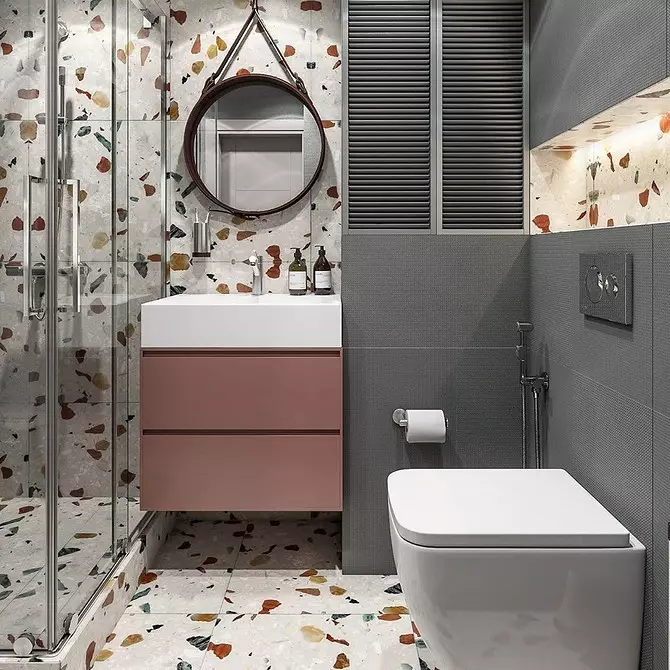 La combinación de azulejos en el baño: cómo combinar diferentes colores y facturas para un interior armonioso. 4512_170