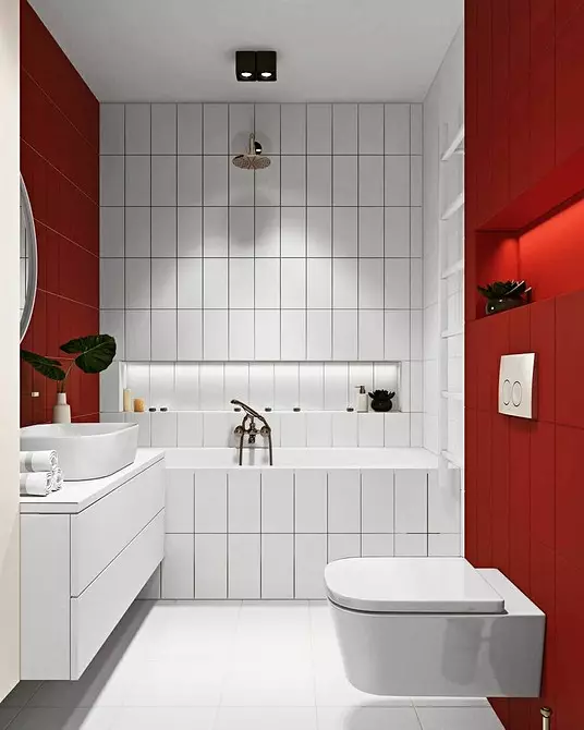 השילוב של אריחים בחדר האמבטיה: כיצד לשלב צבעים שונים וחשבוניות עבור פנים הרמוני 4512_18