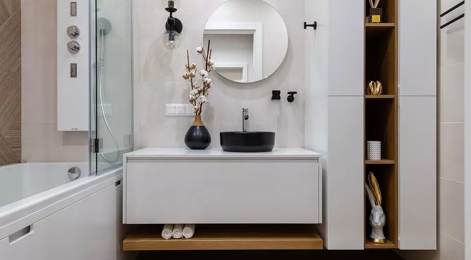 Kombinationen af ​​fliser i badeværelset: hvordan man kombinerer forskellige farver og fakturaer til et harmonisk interiør