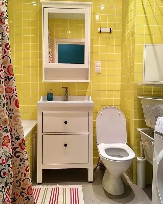 Plytelių derinys vonios kambaryje: kaip sujungti skirtingus spalvas ir sąskaitas faktūras dėl harmoningo interjero 4512_32