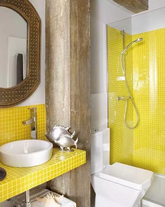 बाथरूम में टाइल्स का संयोजन: एक सामंजस्यपूर्ण इंटीरियर के लिए विभिन्न रंगों और चालानों को कैसे गठबंधन करें 4512_37