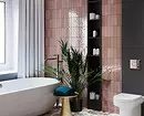 השילוב של אריחים בחדר האמבטיה: כיצד לשלב צבעים שונים וחשבוניות עבור פנים הרמוני 4512_82