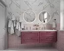 השילוב של אריחים בחדר האמבטיה: כיצד לשלב צבעים שונים וחשבוניות עבור פנים הרמוני 4512_87