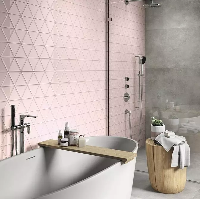 La combinación de azulejos en el baño: cómo combinar diferentes colores y facturas para un interior armonioso. 4512_88