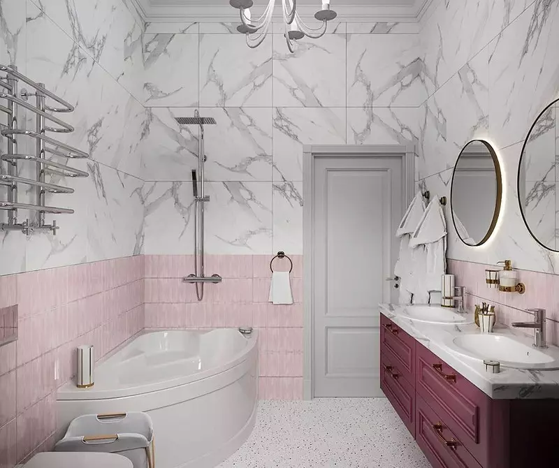 Kombinace dlaždic v koupelně: Jak kombinovat různé barvy a faktury pro harmonický interiér 4512_93