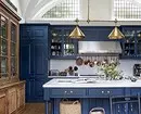 Köök disain sinise värvi (81 fotot) 4533_112