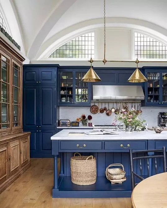 Diseño de cocina en color azul (81 fotos) 4533_123