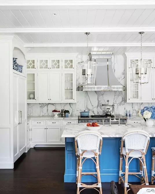 Köök disain sinise värvi (81 fotot) 4533_148