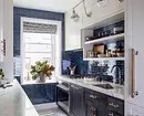 Köök disain sinise värvi (81 fotot) 4533_157