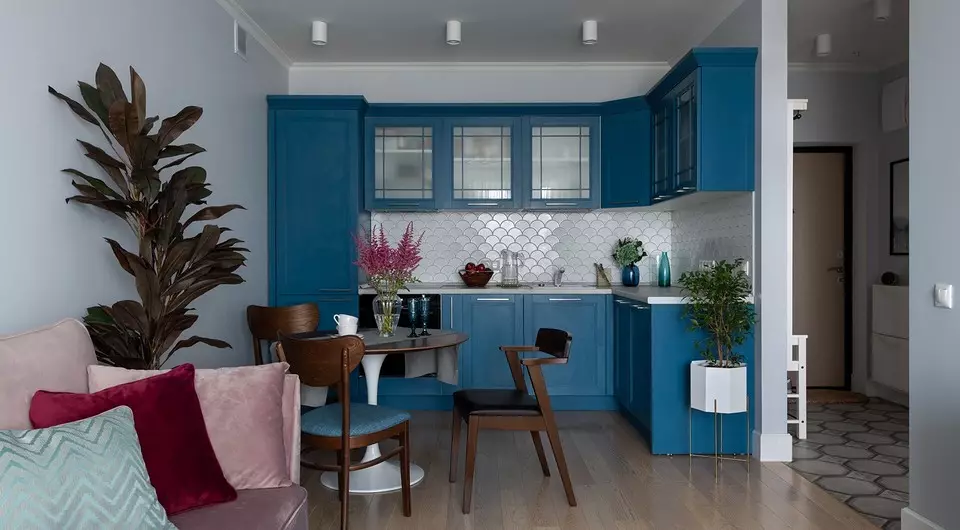 Mavi renkte mutfak tasarımı (81 fotoğraflar)