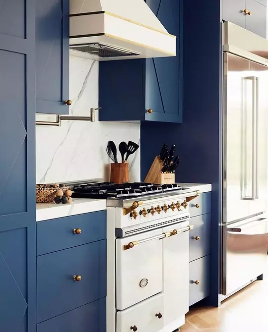 Keuken Untwerp yn blauwe kleur (81 foto's) 4533_22