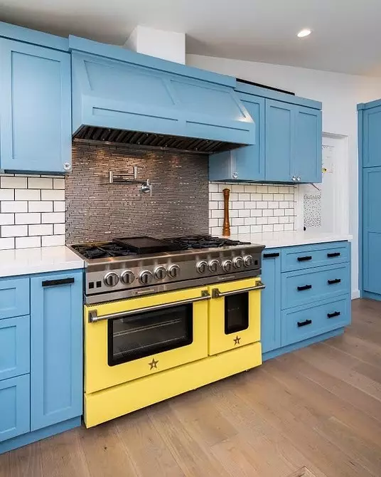 Köök disain sinise värvi (81 fotot) 4533_56