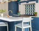 Köök disain sinise värvi (81 fotot) 4533_81