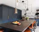 Köök disain sinise värvi (81 fotot) 4533_86