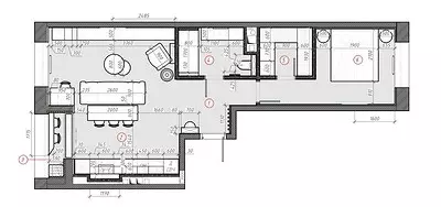 Nepical apartma za žensko: notranjost s črnimi poudarki, kamna in tekstura drevesa 4554_51